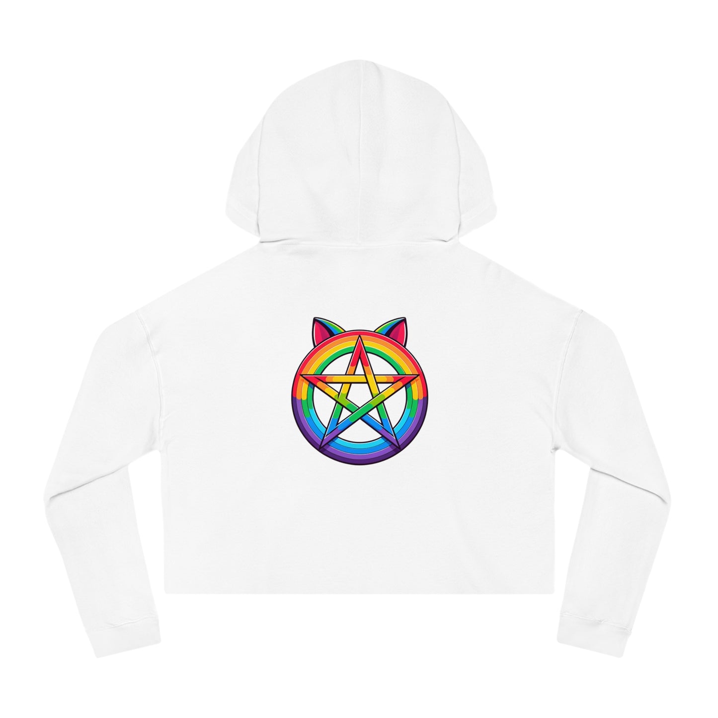 Catagram - Women's Cropped Hooded Sweatshirt