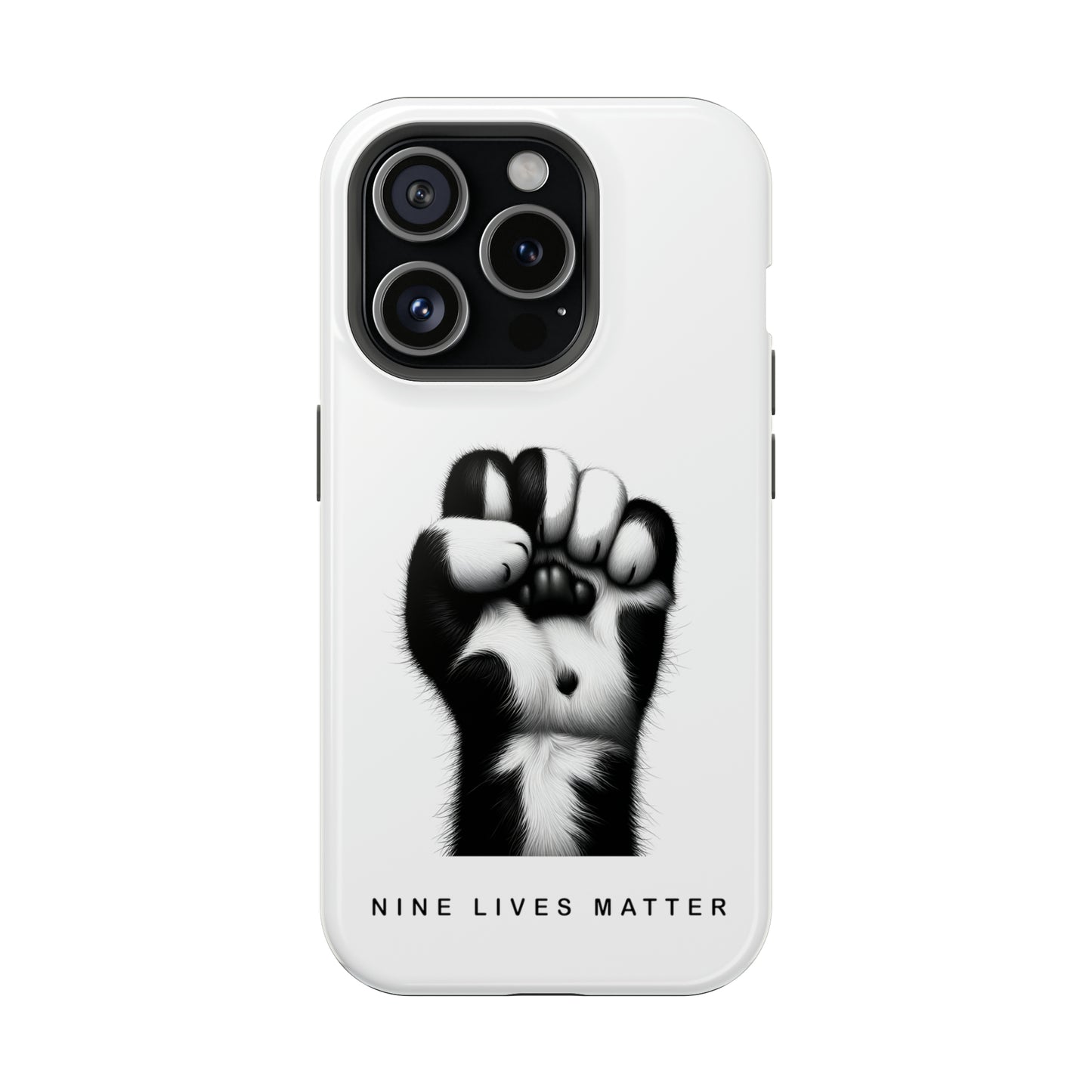 Nine Lives Matter - Cat Scratch Tough iPhone Case