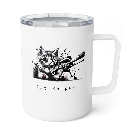 Insulated Coffee Mug - Cat Snipurr 2